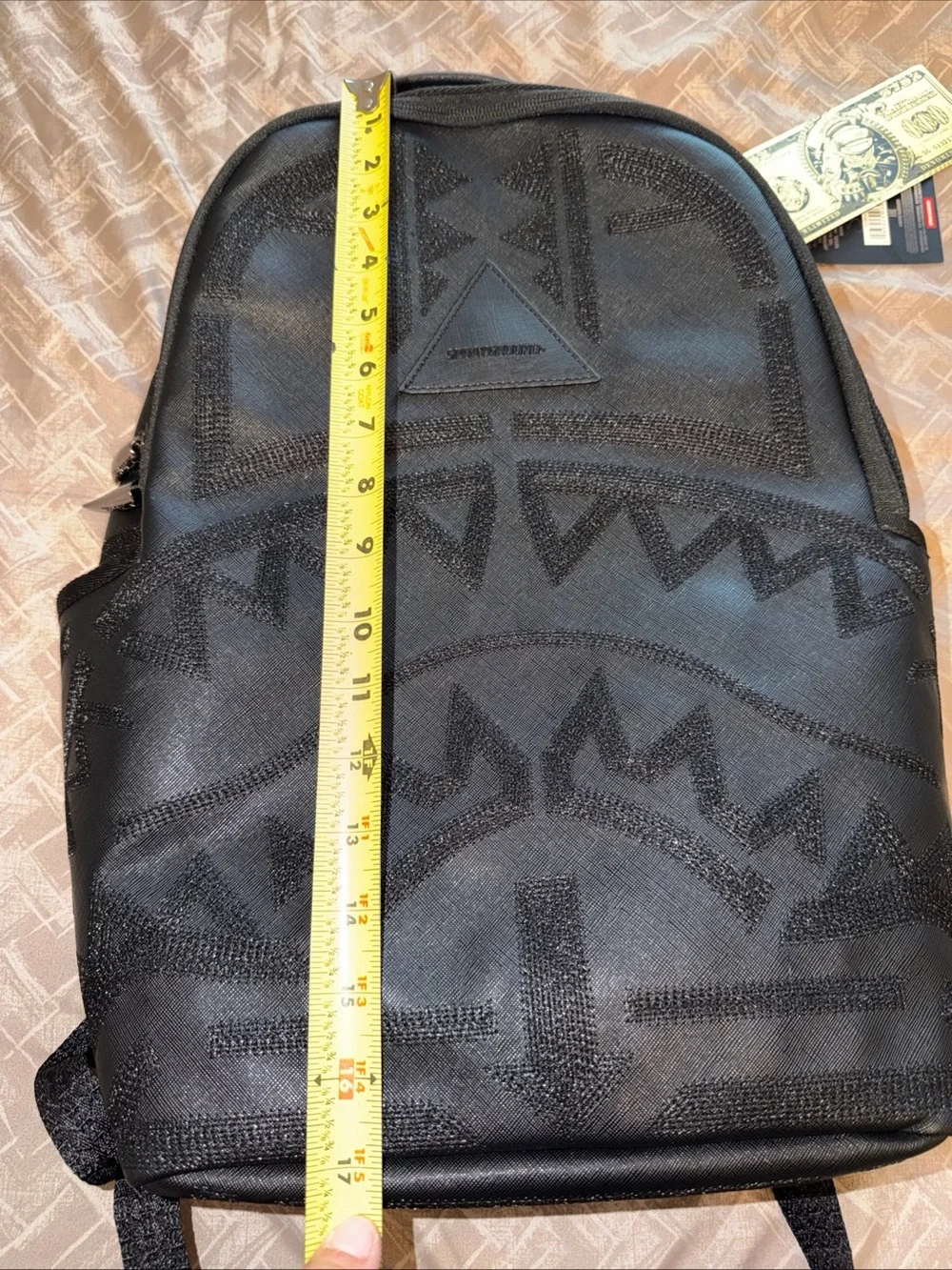 Sprayground Black Embossed African Intelligence Backpack